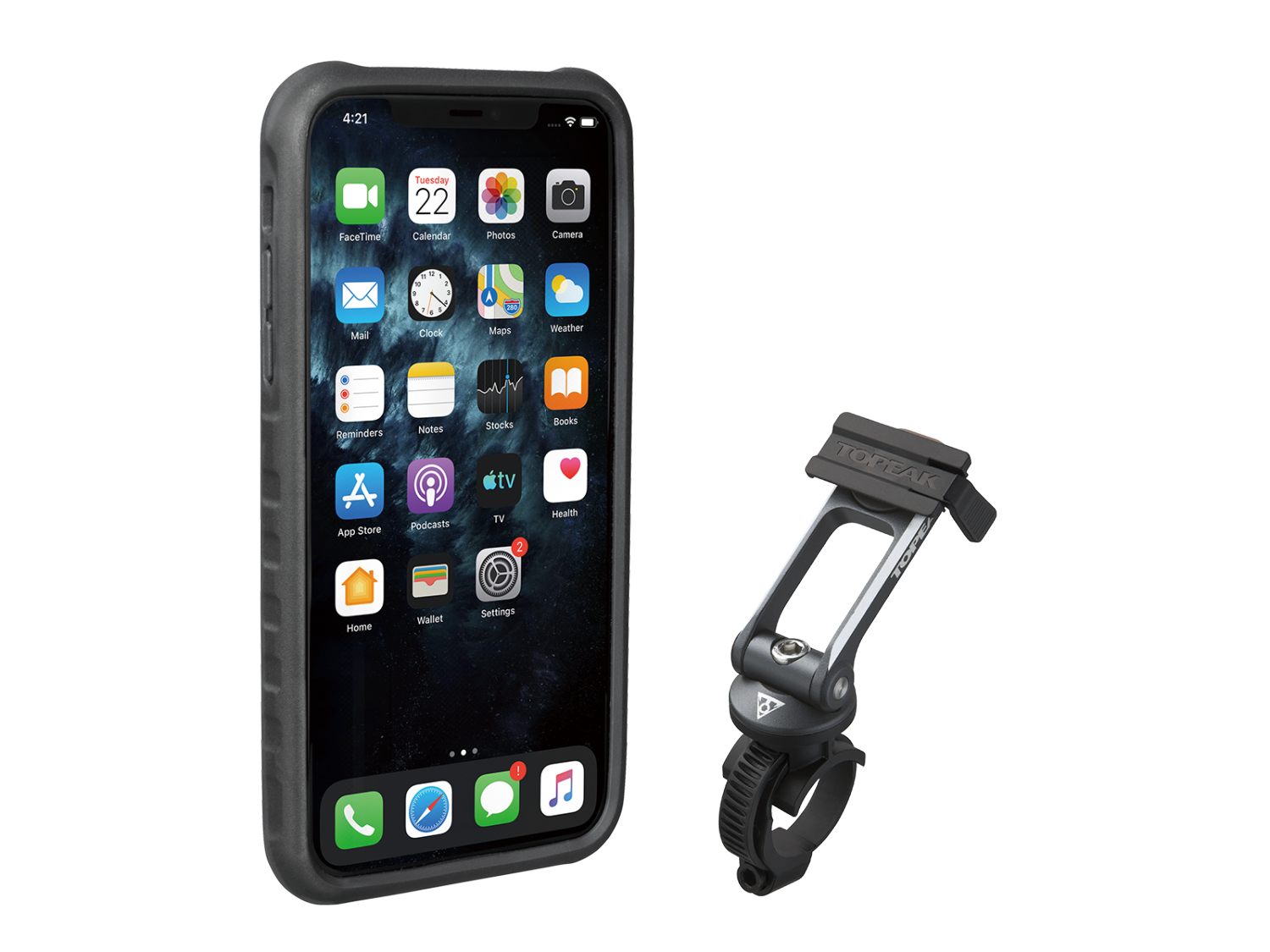 Купить чехол для смартфона topeak ridecase, w/ridecase mount works w/iphone  11 pro max, с креплением, black/gray, tt9865bg, цена в интернет магазине  Навелосипеде.рф